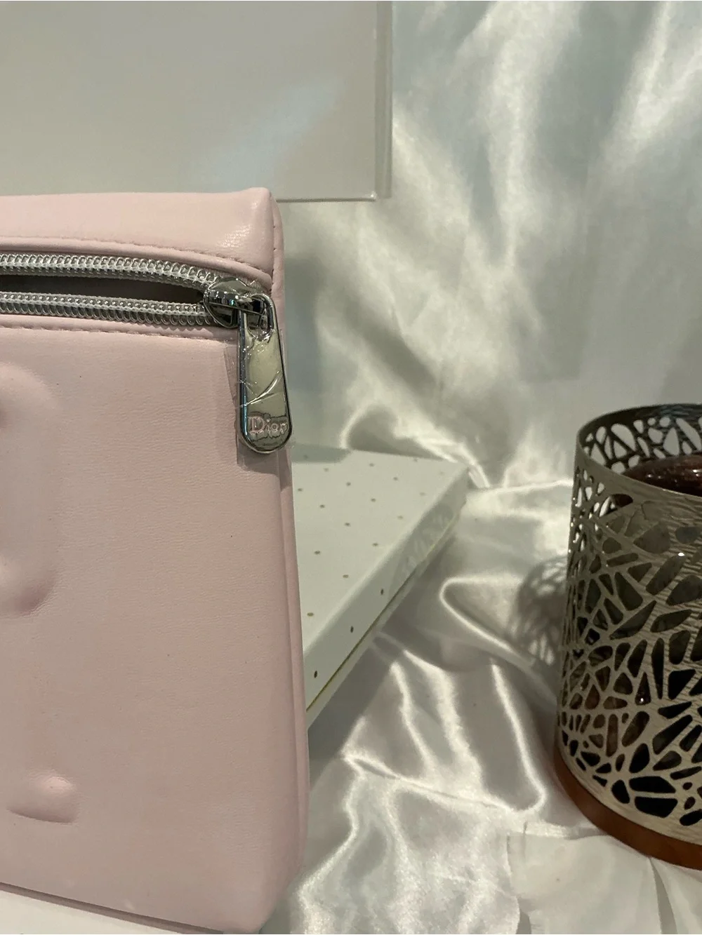 Dior PARFUMS Cosmetic Pouch Gift with Purchase NIB Light Pink